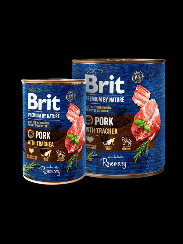 Brit Premium by Nature Pork with Trachea – консервирана храна за кучета със свинско и трахея 0.800 кг.