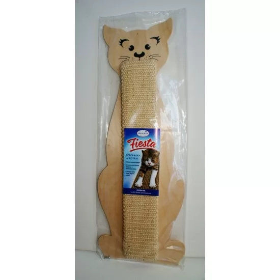 Драскалка Fiesta котка голяма 59 х 21см, бяло, с котешка трева