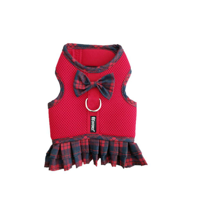 Нагръдник за куче от мрежест неопрен – Дизайн карирана пола PET INTEREST 12