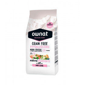 Натурална суха храна OWNAT GRAIN FREE HYPO MINI LAMB MONOPROTEIN 3кг.