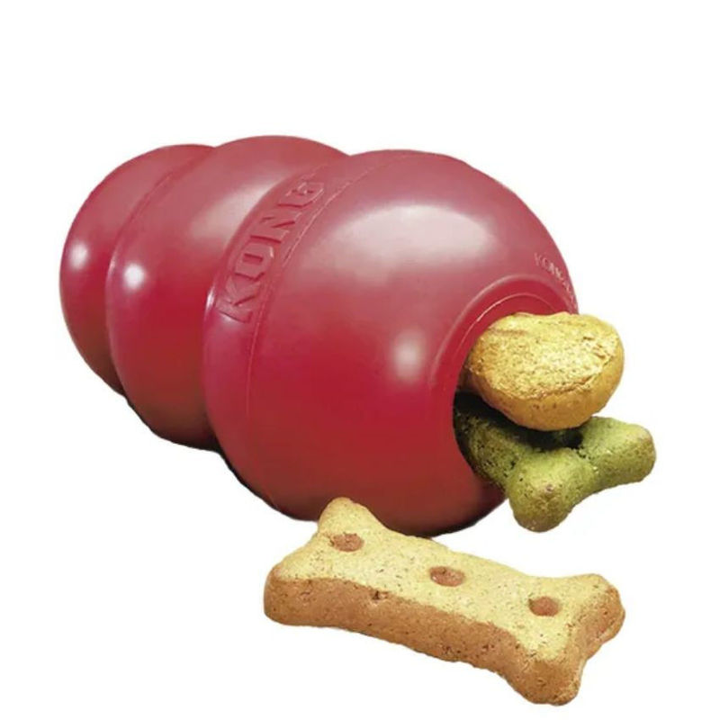 Кучешка играчка KONG toy с място за лакомства червен 2