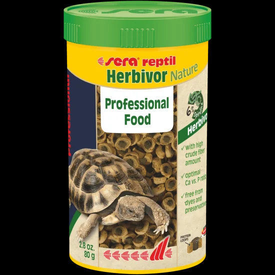 sera Reptil Professional Herbivor Nature 80 г - двукомпонентна храна за растителноядни влечуги