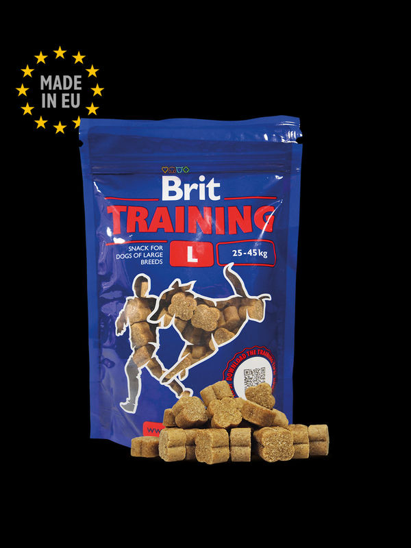 Полумеки лакомства за кучета от големи породи Brit Training Snack L подходящи за тренировки 200гр.