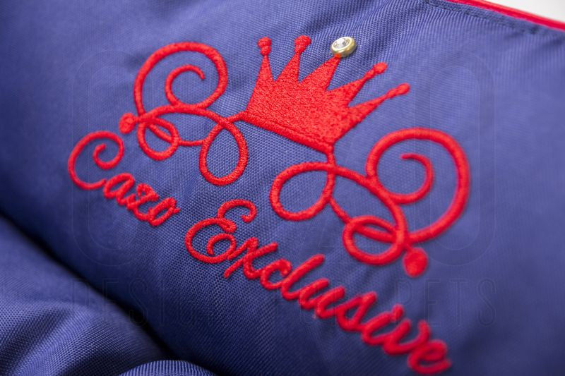 Луксозно кучешко легло Cazo Royal Line син/бял 65 x 50 см. 3