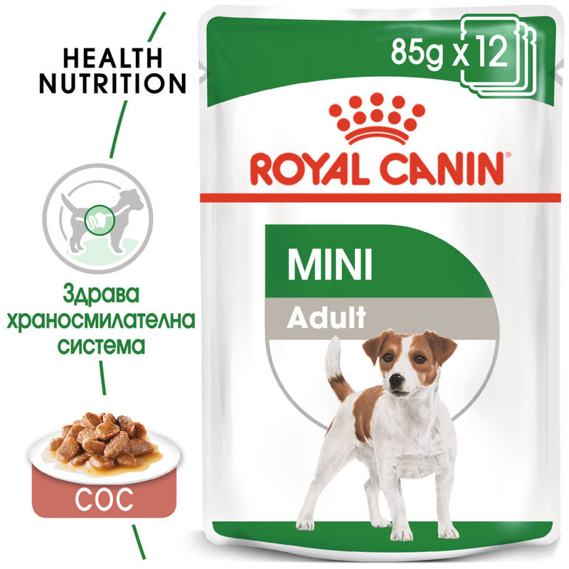 ROYAL CANIN® Mini Adult Pouch 12x85g – Храна за възрастни кучета малки породи 6