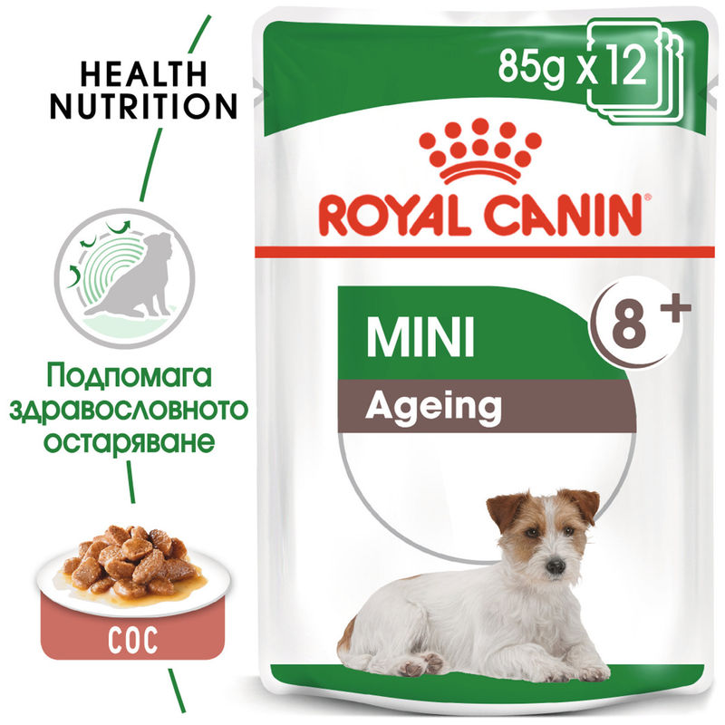 ROYAL CANIN® Mini Ageing Pouch 12x85g – Храна за възрастни кучета малки породи 6