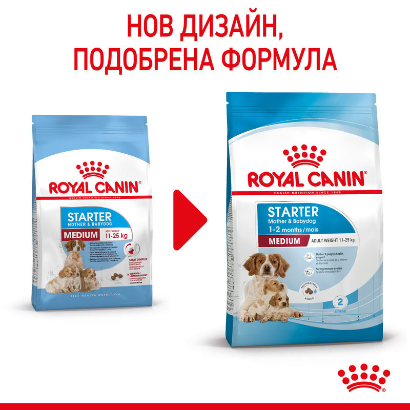 ROYAL CANIN® Medium Starter Mother & Babydog - Храна за бременни и кърмещи майки и кученца от средни породи (до 2 месеца) 4