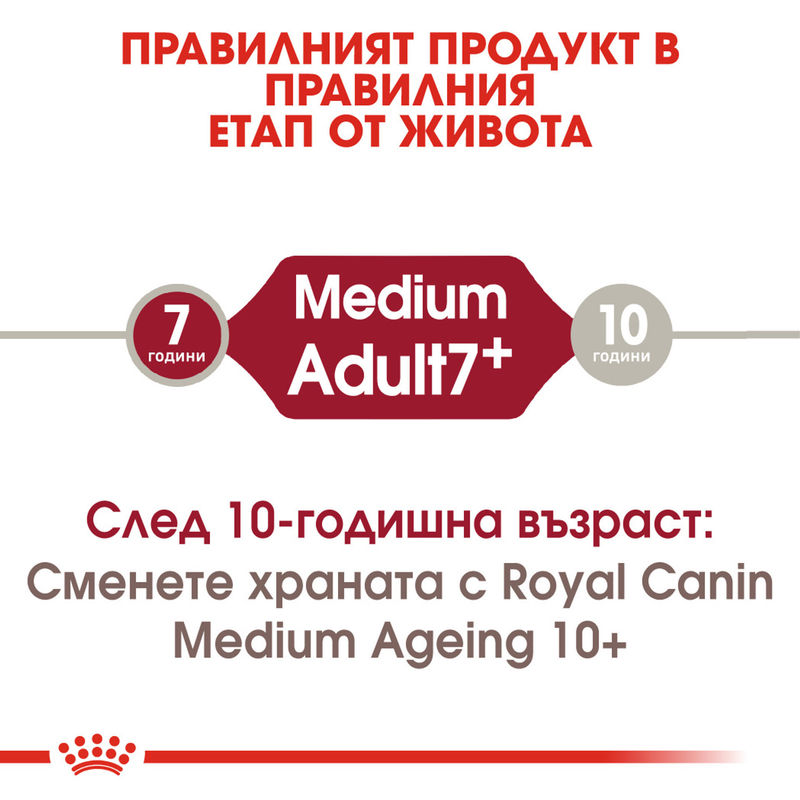 ROYAL CANIN® Medium Adult 7+ - Храна за кучета средни породи над 7 години 6