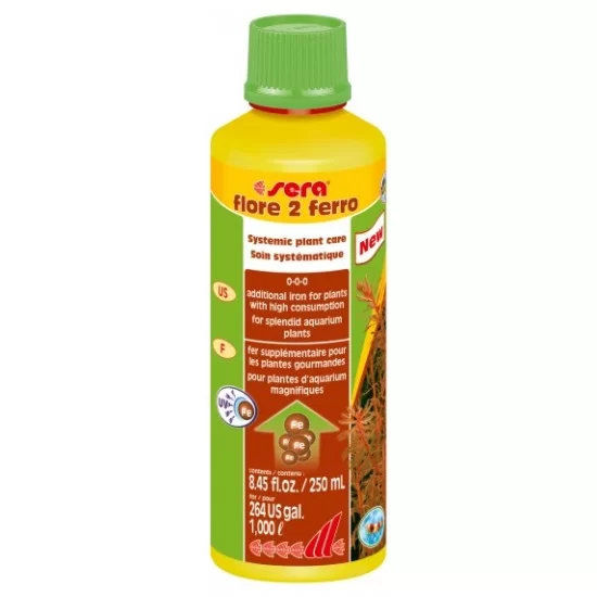 sera flore 2 ferro - течна добавка с желязо за аквариумни растения, 500 мл.