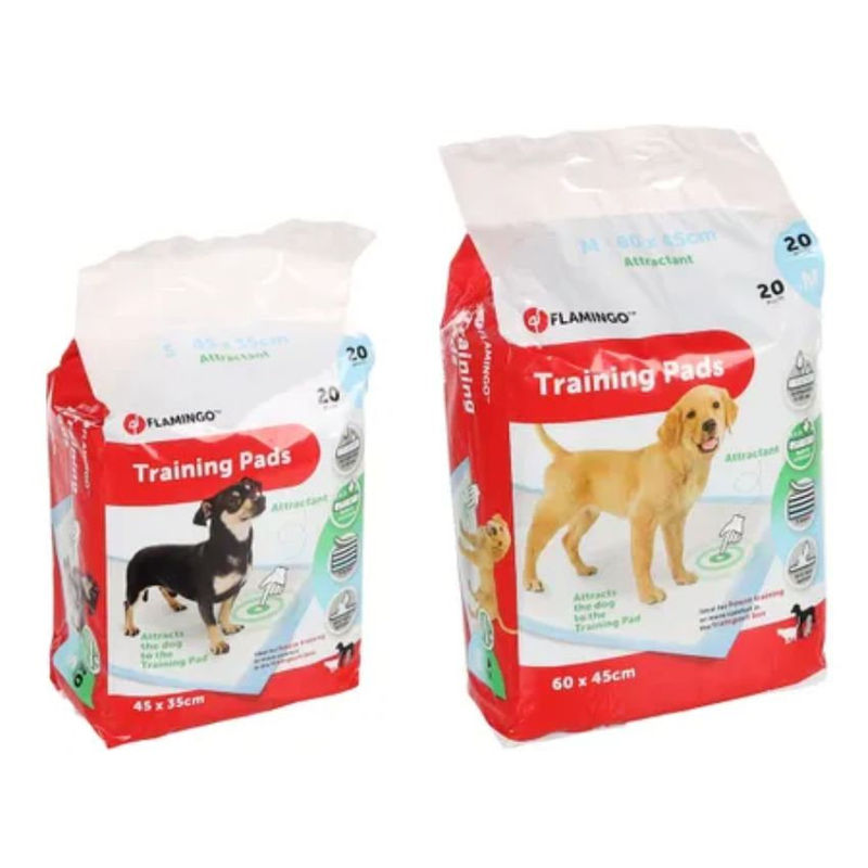 Абсорбиращи хигиенни пелени с феромони Flamingo Attractant 20бр. – за бързо и лесно приучаване към хигиенни навици 60×45 см.