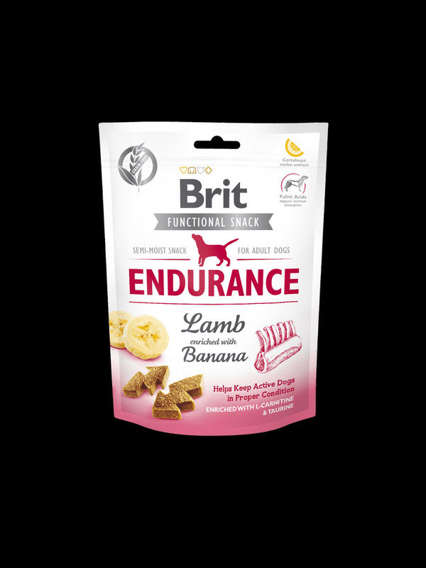 Brit Care Dog Functional Snack Endurance Lamb – лакомство за издръжливост с агнешко и банан 150гр. 0.150 кг.