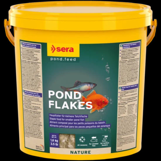 sera Pond Flakes 10л / 1,6 кг - храна на люспи за малки езерни рибки