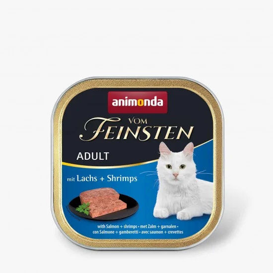 animonda Vom Feinsten Adult Paté - пастет за котки, със сьомга + скариди, 100 г