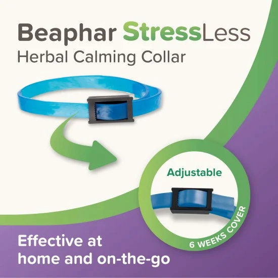 Beaphar StressLess Herbal Calming Collar - успокояващ нашийник за кучета на билкова основа, 65 см 7