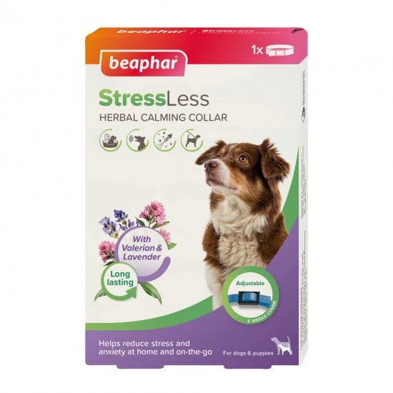 Beaphar StressLess Herbal Calming Collar - успокояващ нашийник за кучета на билкова основа, 65 см