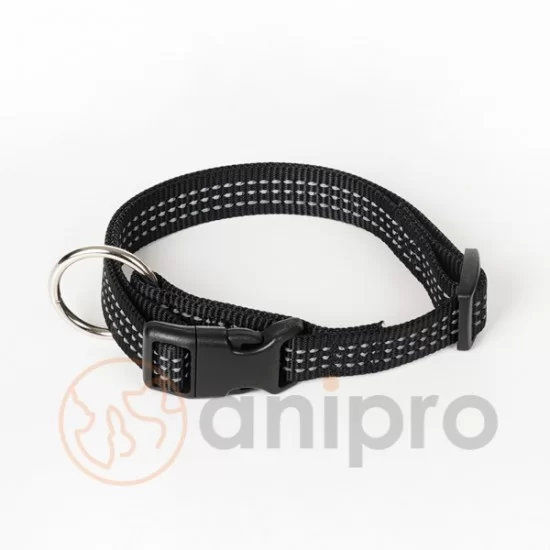 anipro Sport+ нашийник лента със светлоотразителни нишки 15мм/30-50см  черен 3
