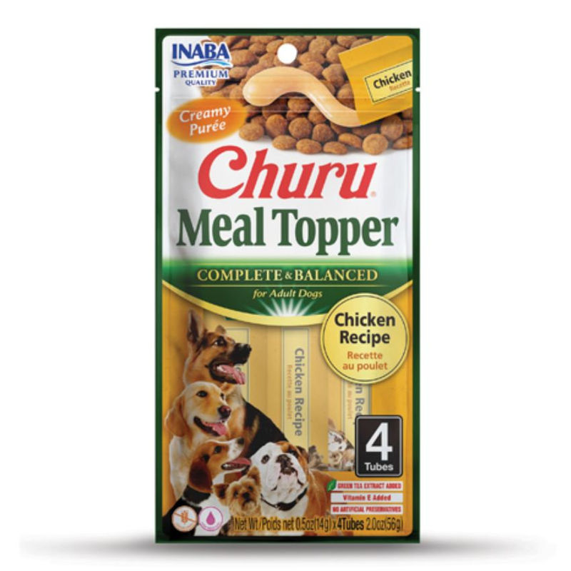 Кремообразен топер за суха храна Churu Dog Meal Topper Chicken Recipe с Пилешко месо 4×14 гр.