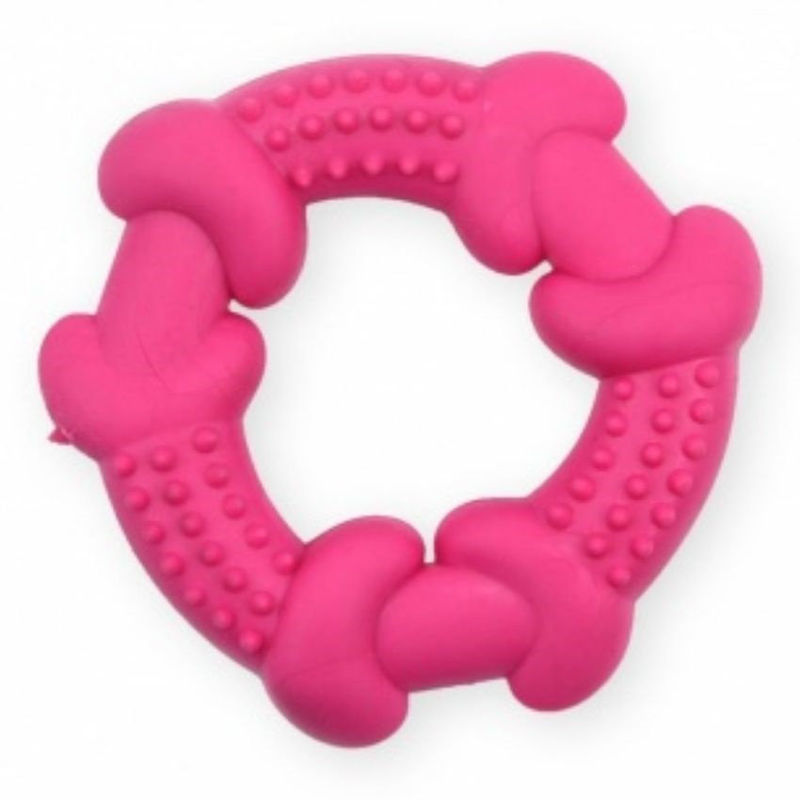 Дентален гумен ринг за кучета,PET NOVA 10.5 см. – с аромат на мента Розов