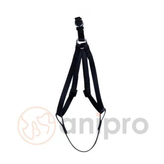 anipro Sport+ нагръдник лента едри кучета 30мм, 40 - 70см,  черен, дебелина 3.1мм 3