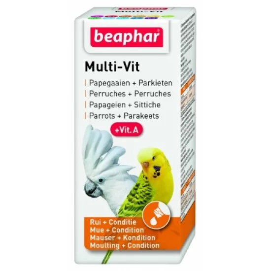 Beaphar Multi Vit Parrots+ Parakeets + vit.A мултивитамини за папагали