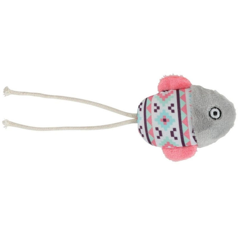 Играчка за котка Zolux KALI, плюшена, цветна рибка Сив 2