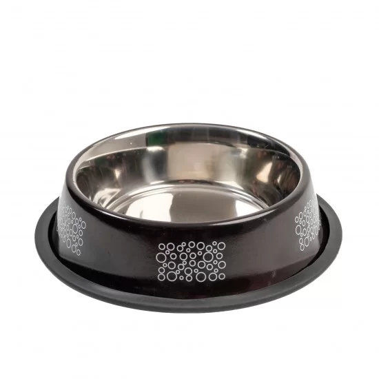 anipro Bubbles No Slip метална купа тъмно кафява 23 см, 0.9 л 5