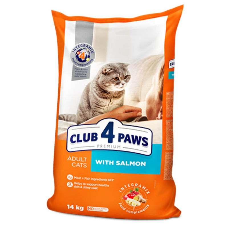 CLUB 4 PAWS CAT ADULT SALMON Пълноценна, премиум храна за котки 10