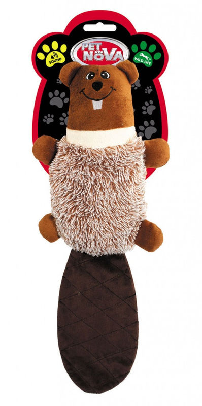 Плюшена играчка за куче PET NOVA бобър със звук 47 см. 48 см. 3