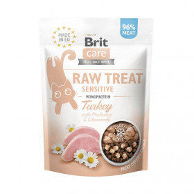 Монопротеиново лакомство за котки Brit RAW Treat Cat Sensitive с 96% прясно пуешко месо Brit RAW Treat Cat Sensitive с 96% прясно пуешко месо 40gr