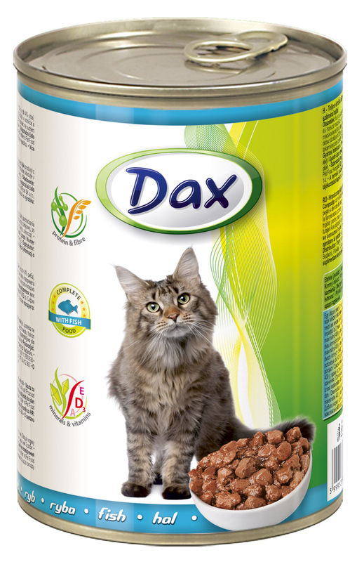 Консервирана храна за котки DAX Fish с риба 415gr.
