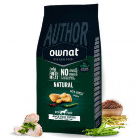 Ултра премиум суха храна за подрастващи кученца OWNAT AUTHOR JUNIOR FRESH CHICKEN 3кг.