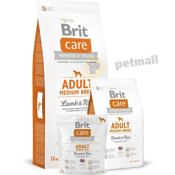 Супер премиум, хипоалергенна храна за кучета Brit Care Dog Hypoallergenic Mono Protein Adult Medium Breed, монопротеинна, с агнешко месо и бял трън 3 кг. 4