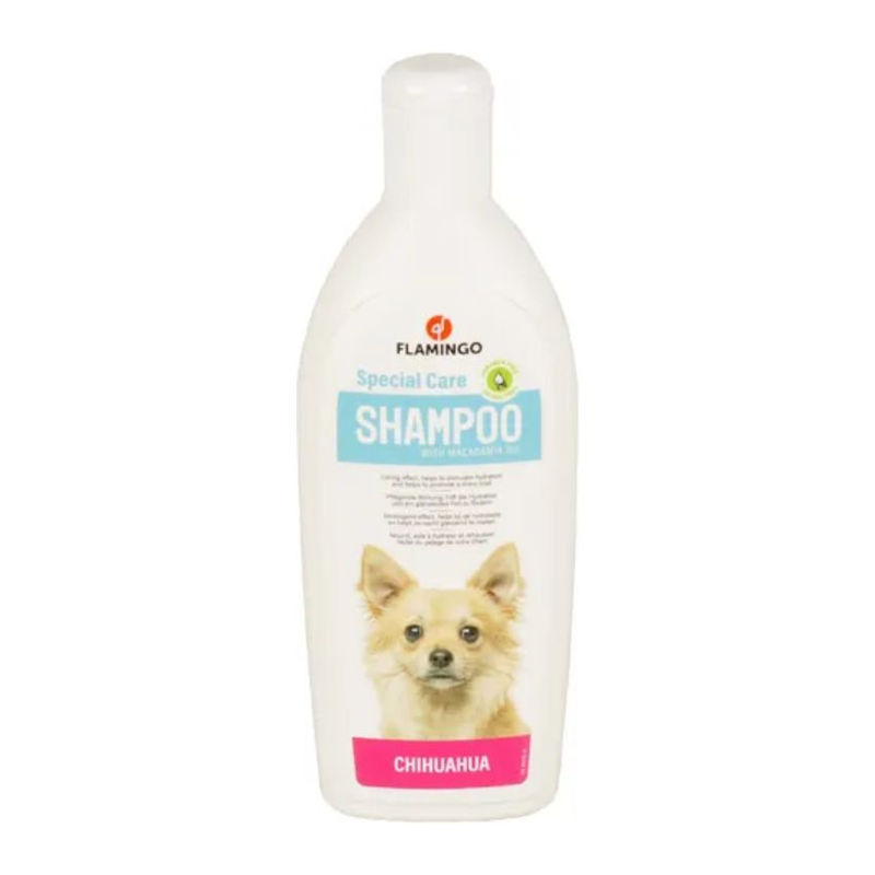 Натурален шампоан Flamingo Shampoo Care Chihuahua за чихуахуа с масло от Макадамия, БЕЗ парабени 300мл.