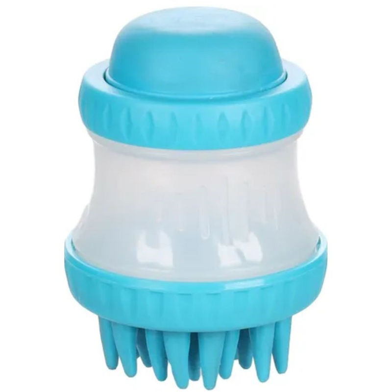 Четка за баня Flamingo 2 IN 1 HILDA 7,7 x 7,7 x 10,6 см – с дозатор и масажни елементи 1 бр.