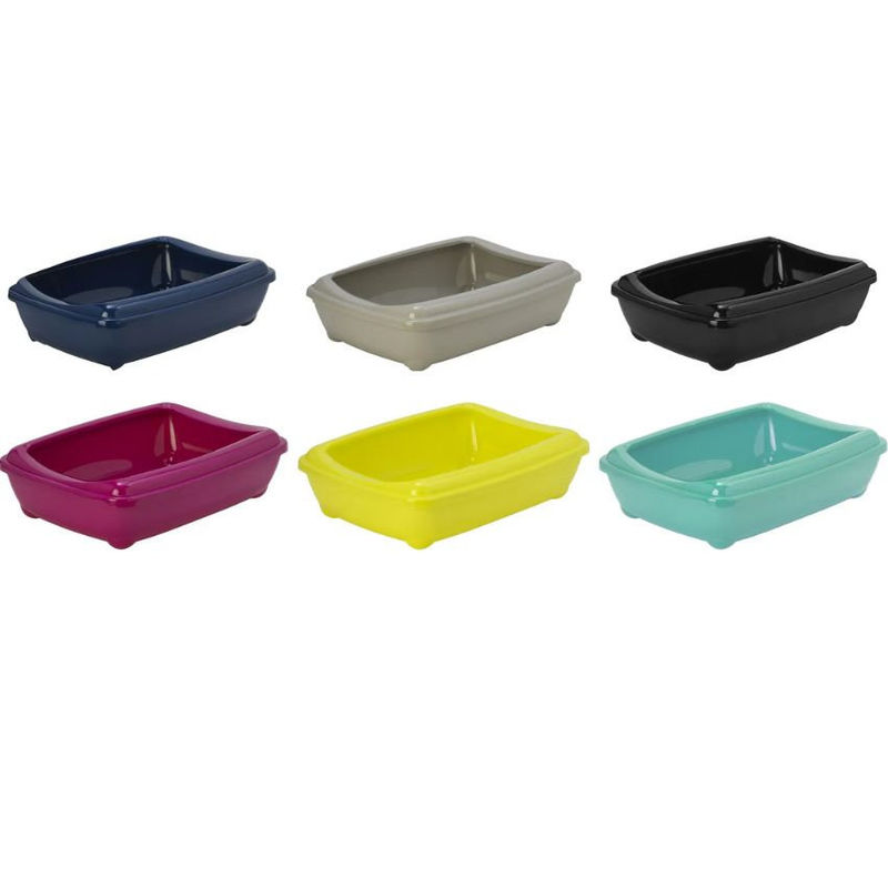 Открита котешка тоалетна с борд Flamingo CAT TOILET NESTA HAWAI M 38x50x14CM микс