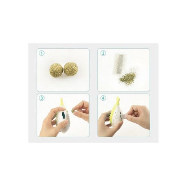 Интерактивна дентална играчка PET INTEREST Pufferfish Cat Tooth Brush 3