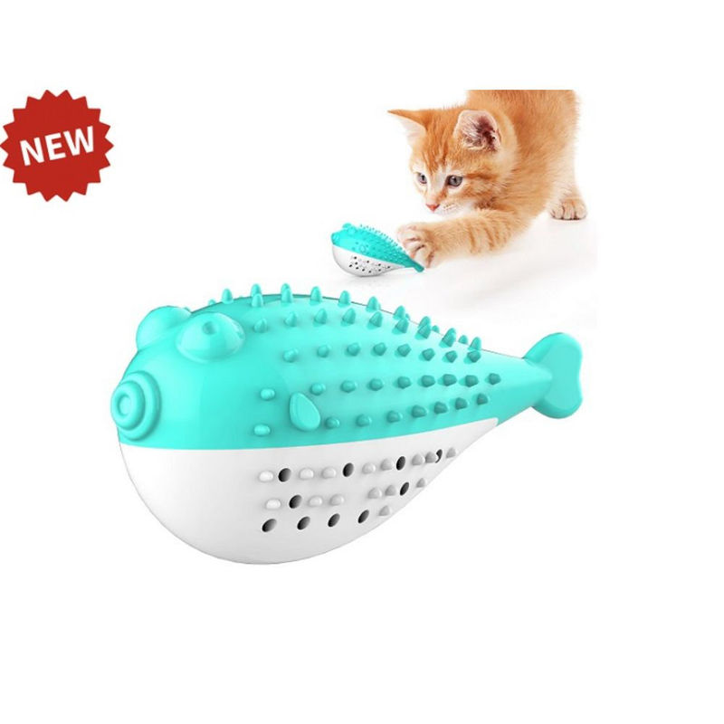 Интерактивна дентална играчка PET INTEREST Pufferfish Cat Tooth Brush 6
