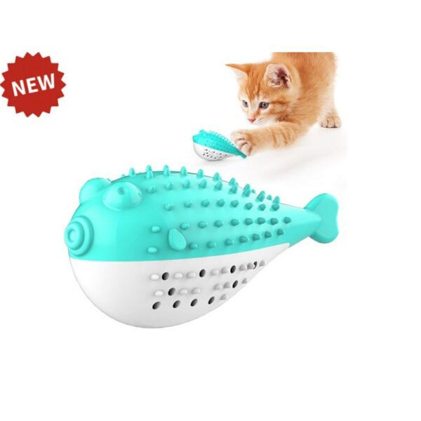 Интерактивна дентална играчка PET INTEREST Pufferfish Cat Tooth Brush 5