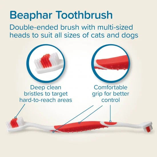 Beaphar Toothbrush & Toothpaste Kit - дентален комплект за кучета и котки, паста за зъби + четка за зъби, 100 г 9