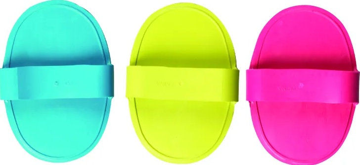 Силиконова овална четка Flamingo за събиране на козината и масаж микс