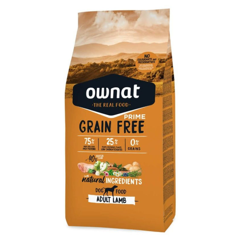 Натурална суха храна за кучета OWNAT PRIME ADULT LAMB 3кг.