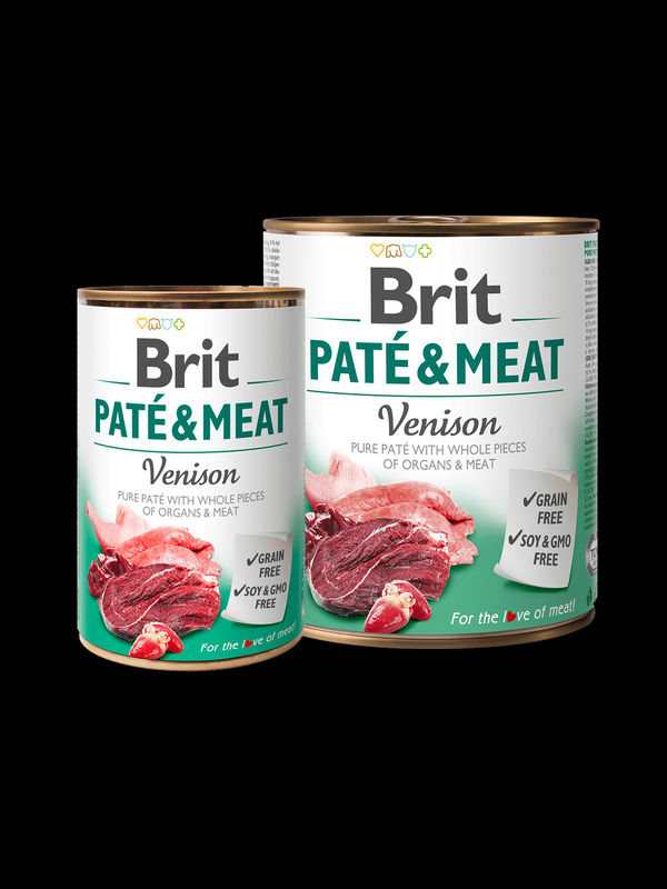 BRIT PATÉ & MEAT VENISON- консервирана храна за кучета с 26% прясно еленско месо и 24% пилешко месо 0.800 кг. 2