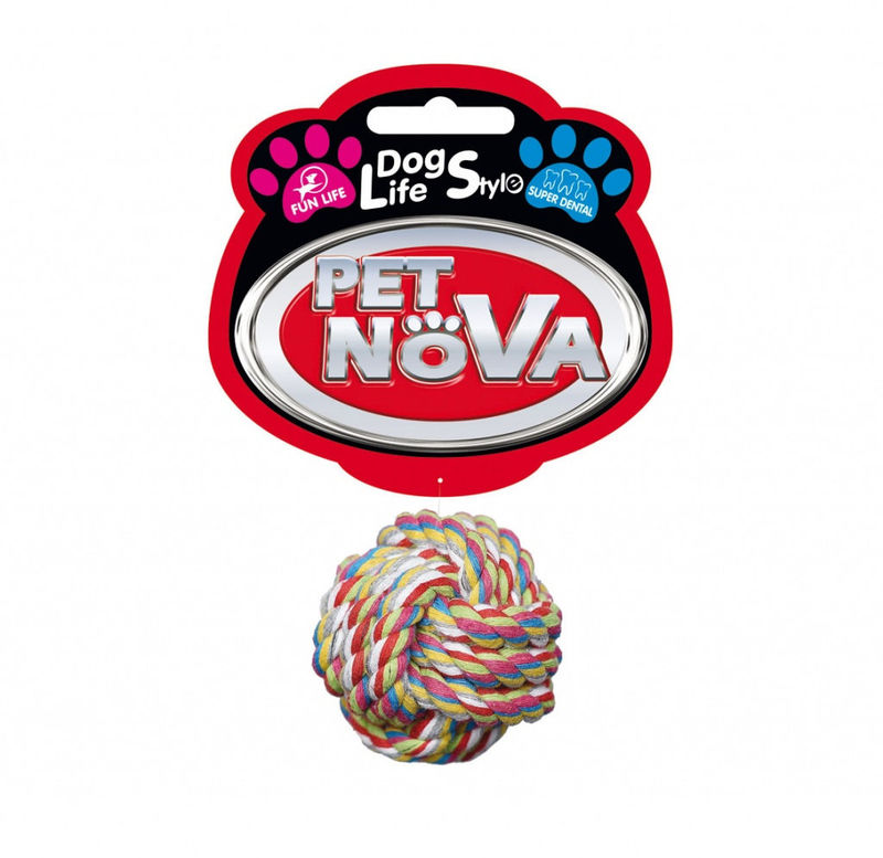 Памучна топка за кучета PET NOVA спомагаща почистването на зъбките 5 см. 5 см.