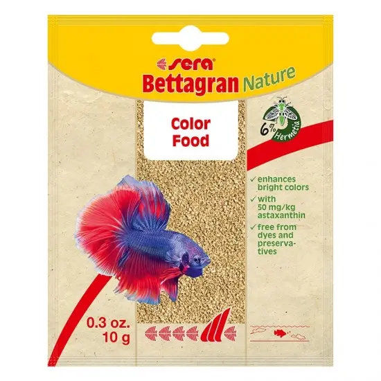 sera Bettagran Nature 10 г - оцветяваща храна за бети