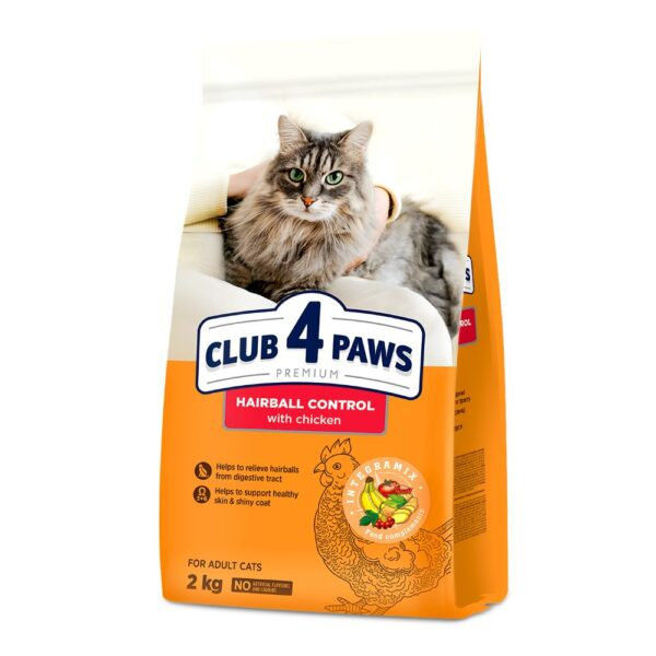 CLUB 4 PAWS CAT HAIRBALL Пълноценна храна за котки за контрол на космените топки 13