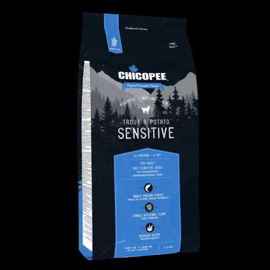 Chicopee Dog HNL Sensitive за кучета с чувствителен стомах, пъстърва и картофи, 2 кг 5