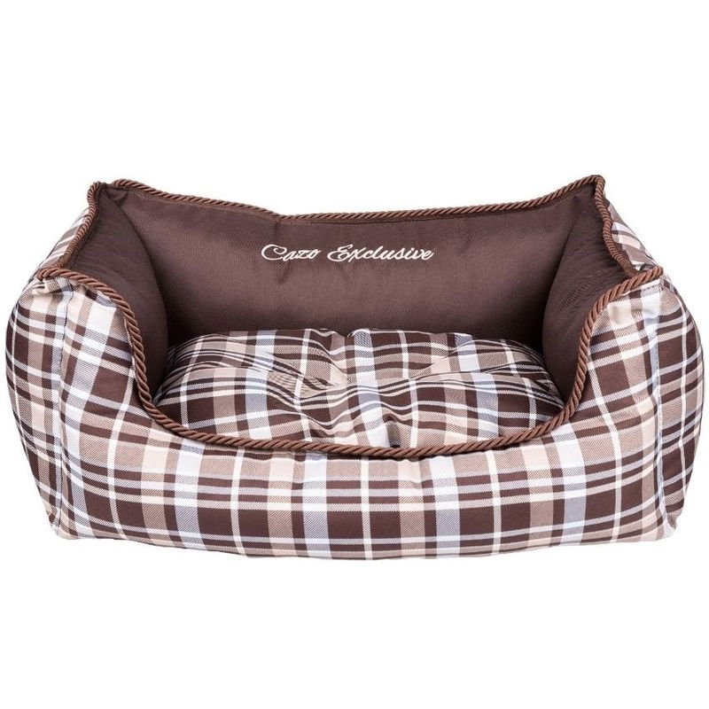Легло за куче CAZO Soft Bed Scotland Line – кафяво 65 x 50 см.