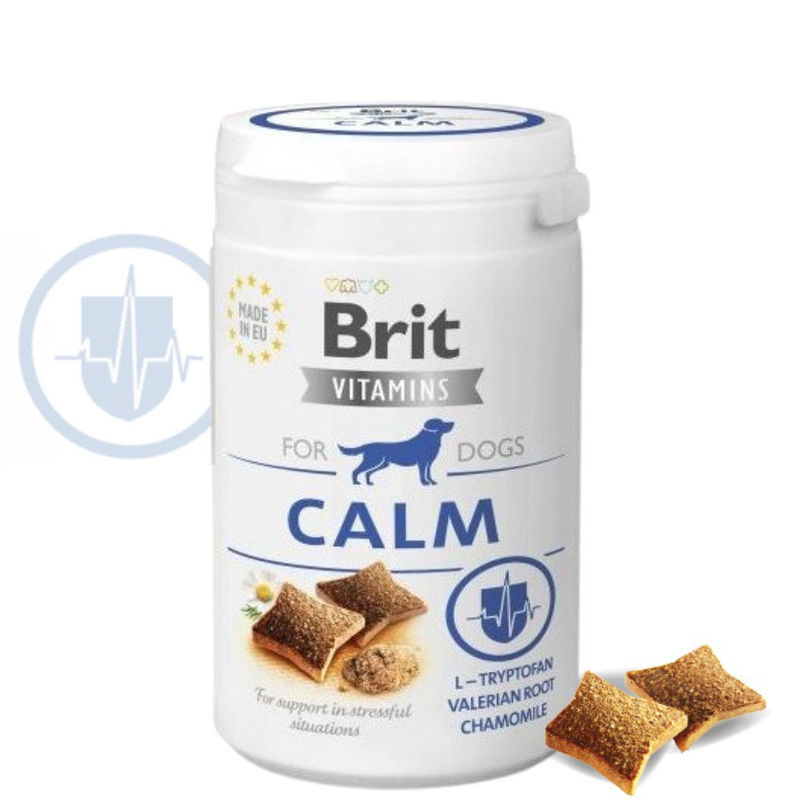 Хранителна добавка за кучета Brit Vitamins Calm – с успокояващ ефект, за кучета, които изпитват стрес от пътуване