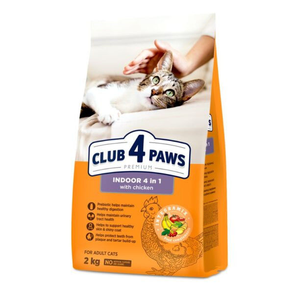 CLUB 4 PAWS CAT ADULT INDOOR 4IN1 Пълноценна, премиум храна за котки 9