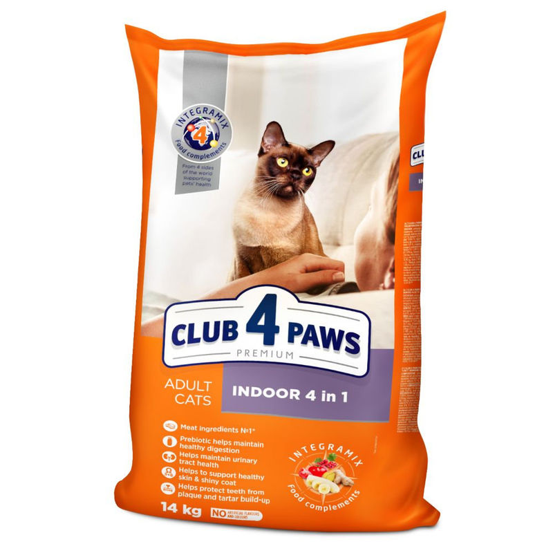 CLUB 4 PAWS CAT ADULT INDOOR 4IN1 Пълноценна, премиум храна за котки 2